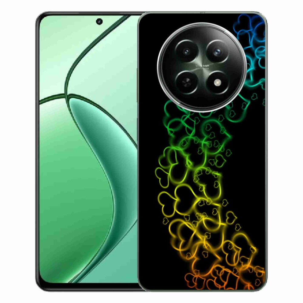 Zselés borítás mmCase a Realme 12 5G/12x 5G készülékhez - színes szívek