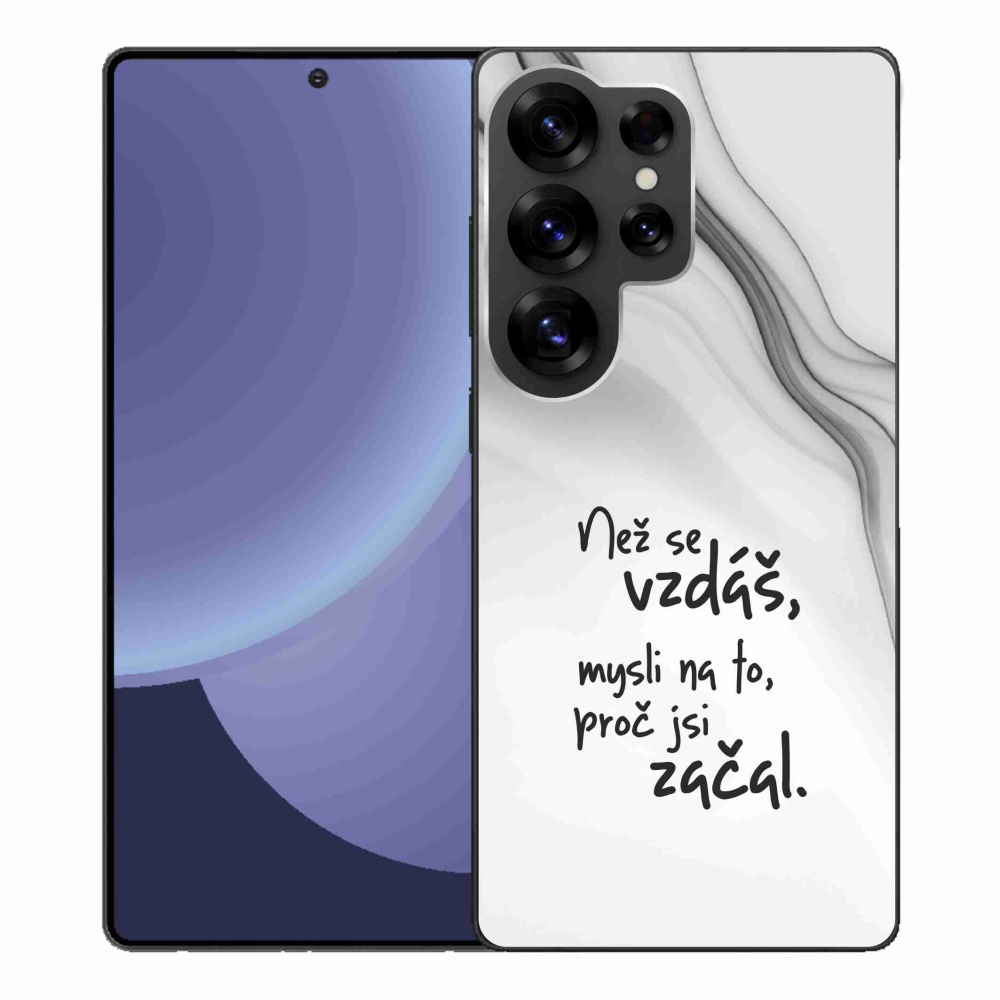 Gél borítás mmCase Samsung Galaxy S25 Ultra - idézet 2 fehér háttér