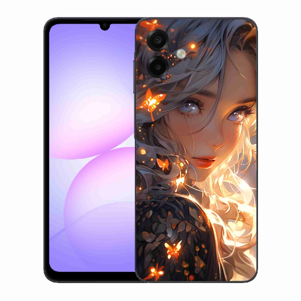 Gél borítás mmCase Samsung Galaxy A07 4G - lány és pillangók