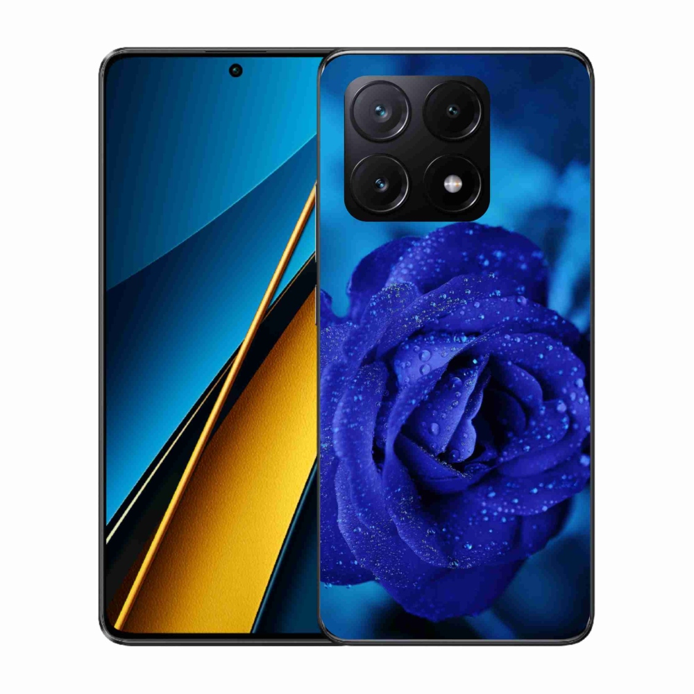 Gél tok mmCase a Xiaomi Poco X6 Pro 5G-hez - kék rózsa
