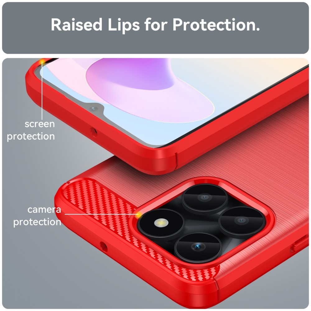 Szénálló zselés tok a Honor X6a készülékhez - piros