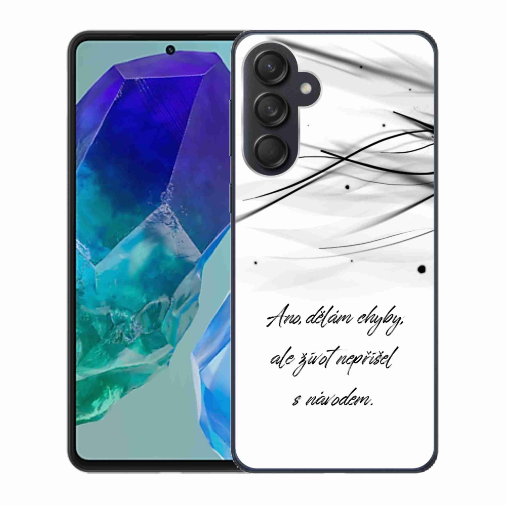 Gél védőhuzat mmCase Samsung Galaxy M55 5G - idézem fehér háttér