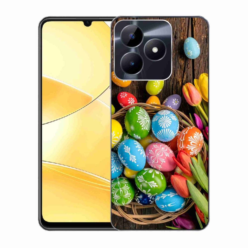 Zselés borítás mmCase a Realme C51/C53 készülékhez - Húsvéti tojás