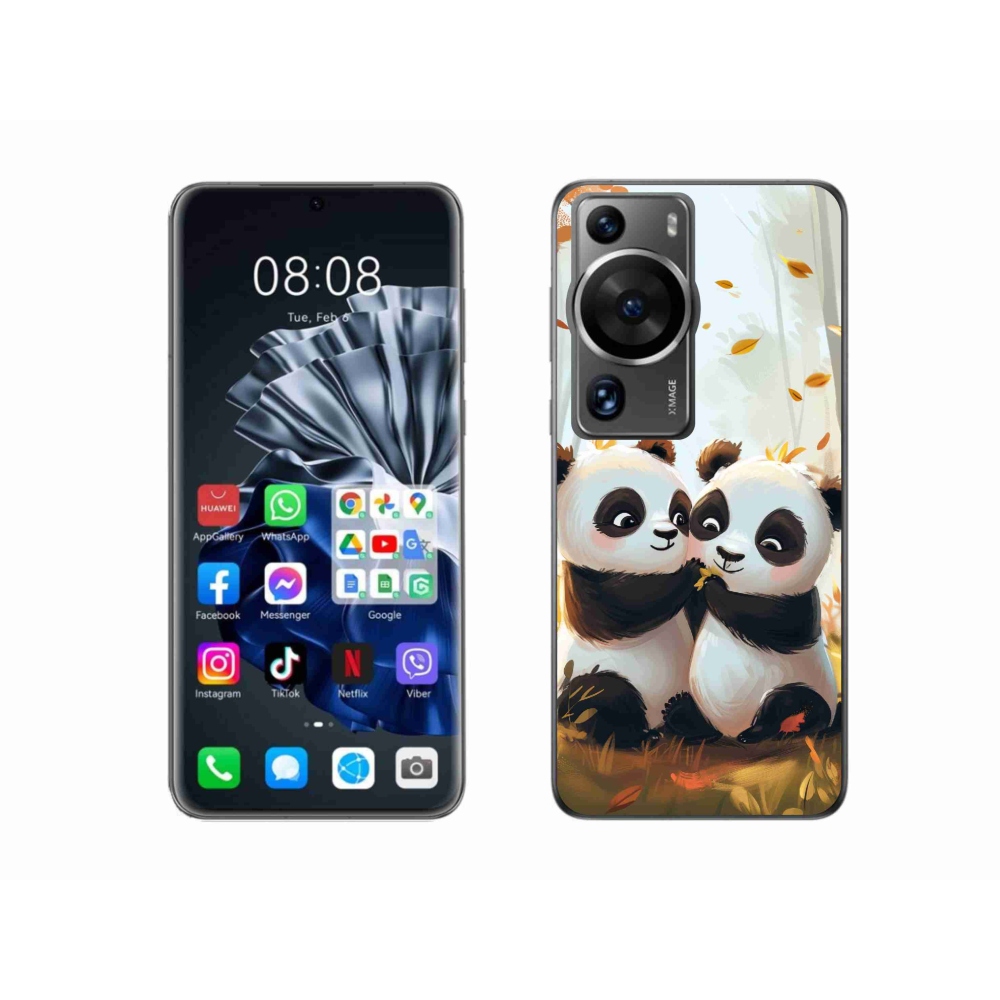 Gél borítás mmCase a Huawei P60 Pro készülékhez - pandák