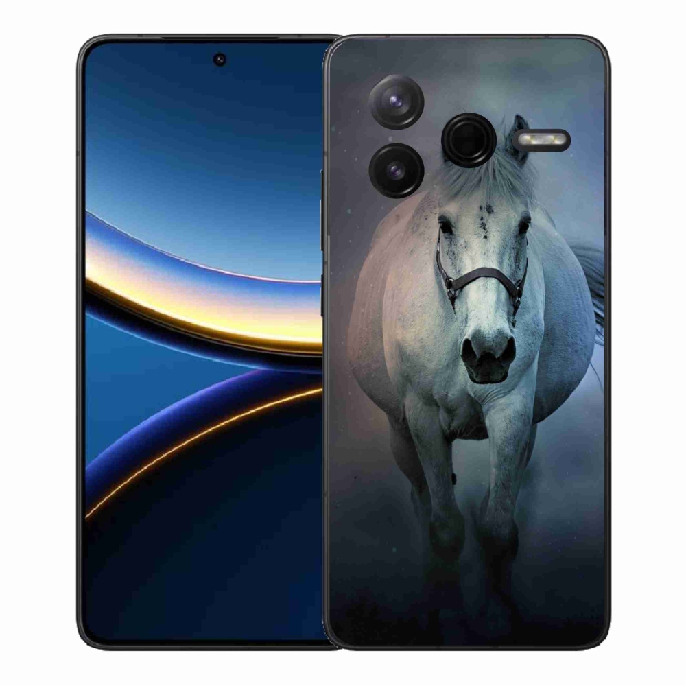 Gél borítás mmCase a Xiaomi Poco F7 Pro számára - futó fehér ló