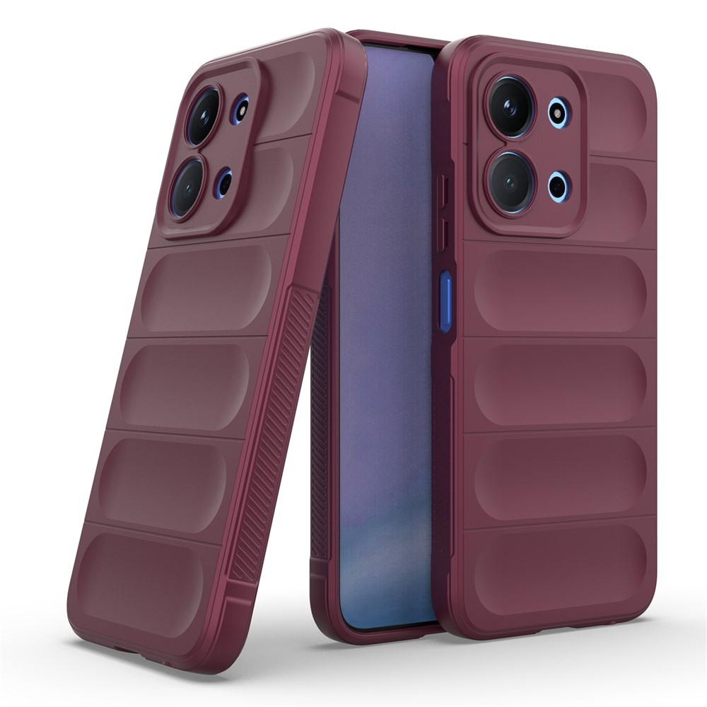 Rugg tartós zselés tok Xiaomi Redmi 15C 4G (171mm)/Poco C85 4G (171mm) - bordó színben