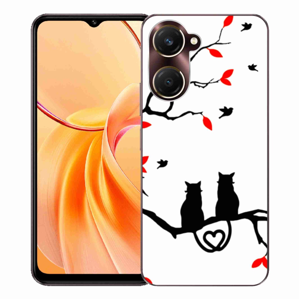 Gél borító mmCase a Vivo Y28s 5G-hez - macska szeretet