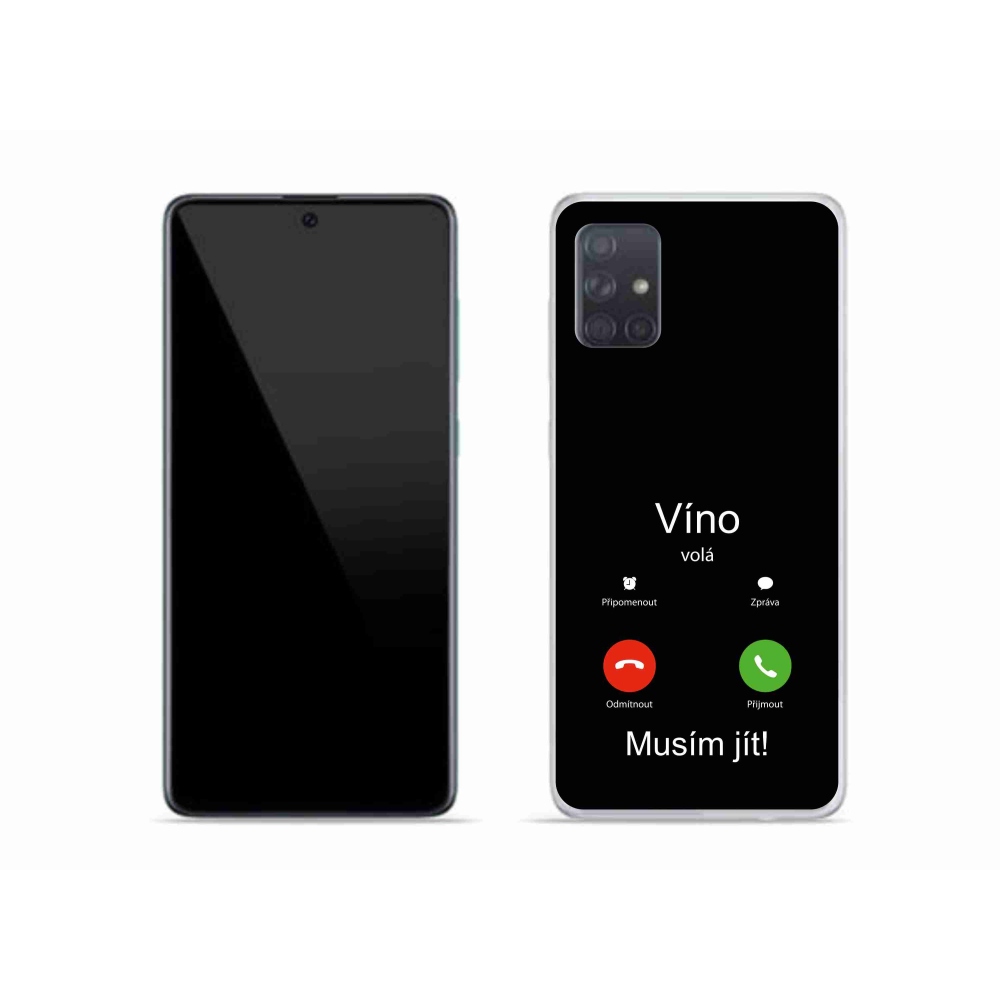 Gél borítás mmCase Samsung Galaxy A51 - bor hívja fekete háttérrel