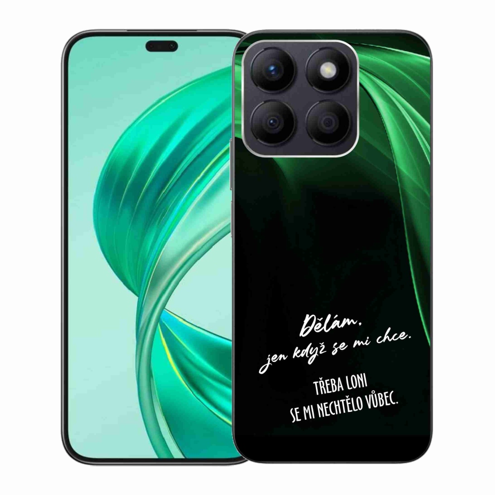 Gél borító mmCase a Honor X8b készülékhez - vicces szöveg 12 fekete háttér