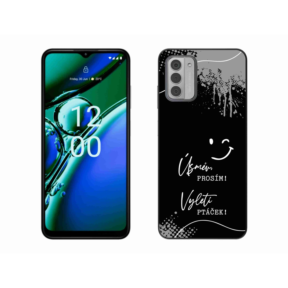 Gél borító mmCase a Nokia G42 készülékhez - vicces szöveg 4 fekete háttérrel