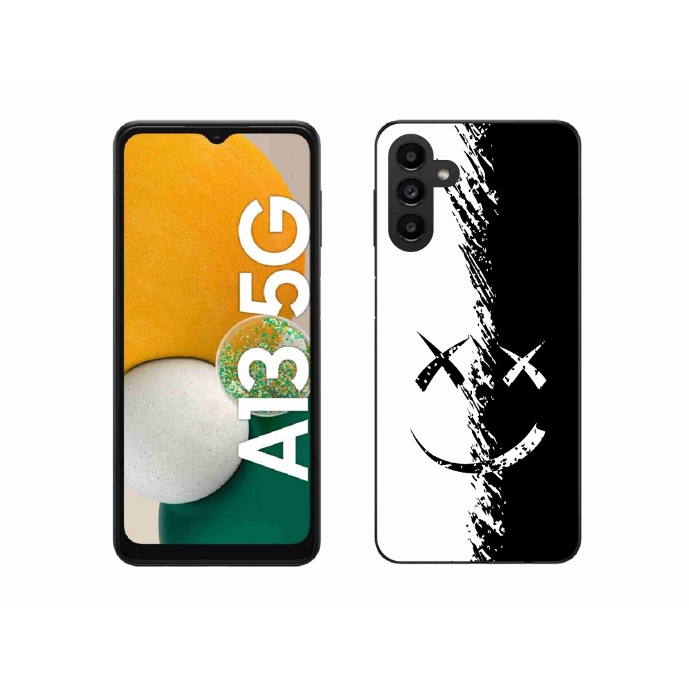 Zselés borítás mmCase Samsung Galaxy A13 5G - fekete-fehér mosolygó