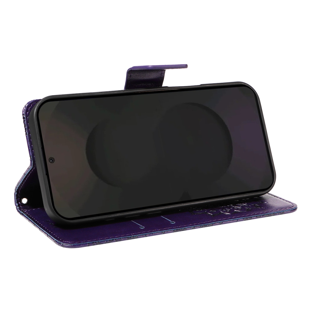 Napraforgó könyv tok Samsung Galaxy S25 FE készülékhez - lila