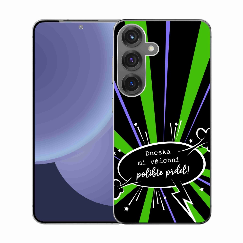 Gél borító mmCase Samsung Galaxy S25 készülékhez - vicces szöveg 15 fekete háttér