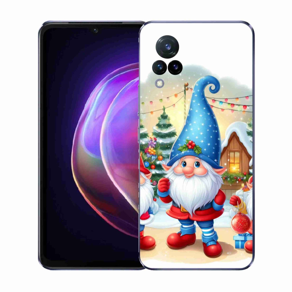 Gél borítás mmCase a Vivo V21 4G/5G készülékhez - Karácsonyi manók