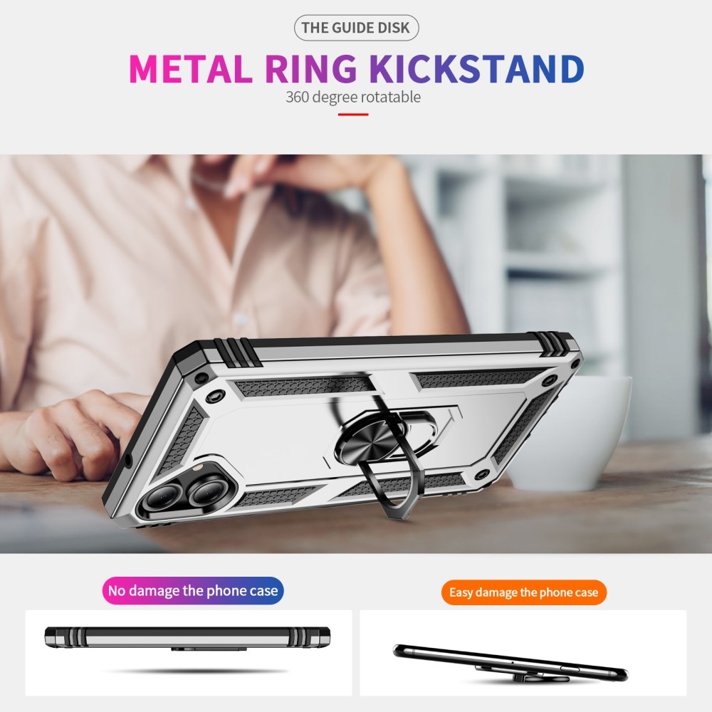 Gyűrűk tartós borítása Samsung Galaxy A06 4G készülékhez - ezüst színű