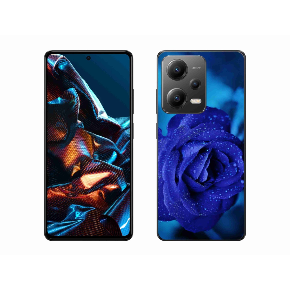 Gél tok mmCase a Xiaomi Redmi Note 12 Pro 5G-hez - kék rózsa