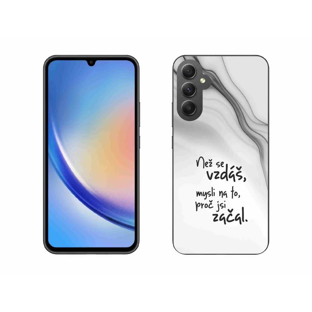 Gél borítás mmCase Samsung Galaxy A34 5G - idézet 2 fehér háttér