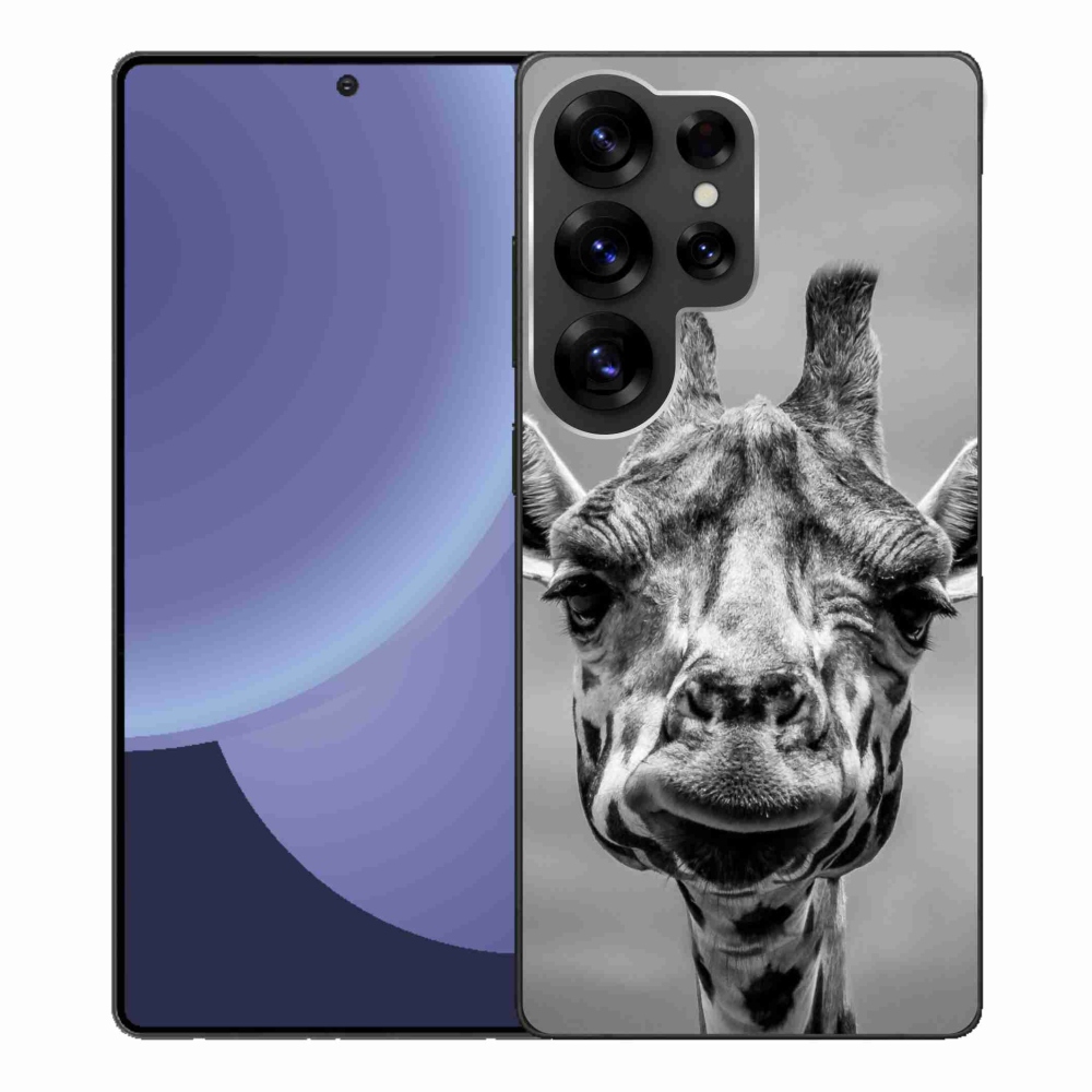 Zselés borítás mmCase Samsung Galaxy S25 Ultra készülékhez - fekete-fehér zsiráf