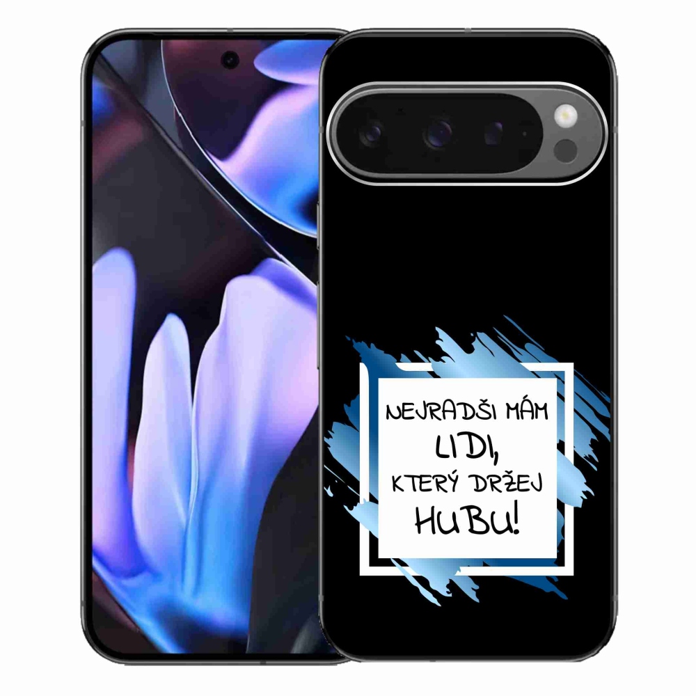 Gél borítás mmCase a Google Pixel 9 Pro XL-hez - vicces szöveg 7 fekete és fehér háttérrel