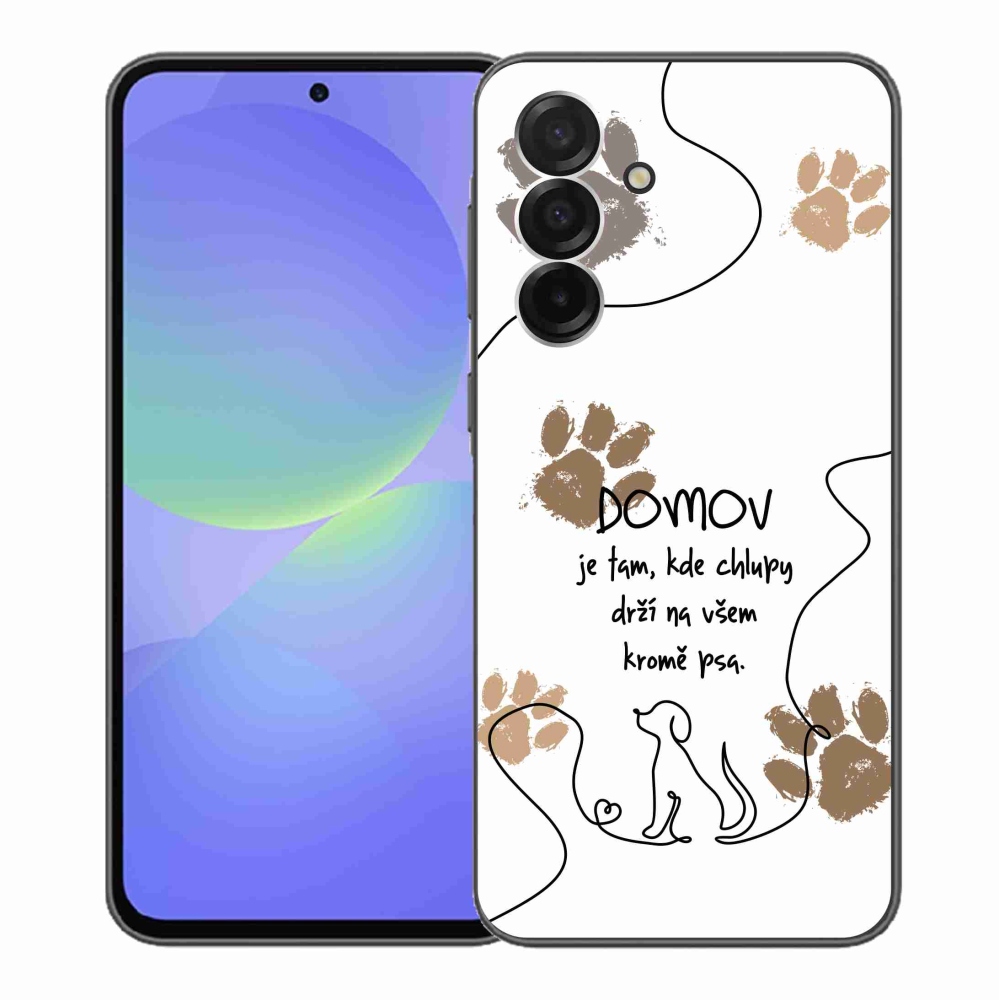 Gél borítás mmCase Samsung Galaxy A36 5G - kutya motívum fehér háttérrel