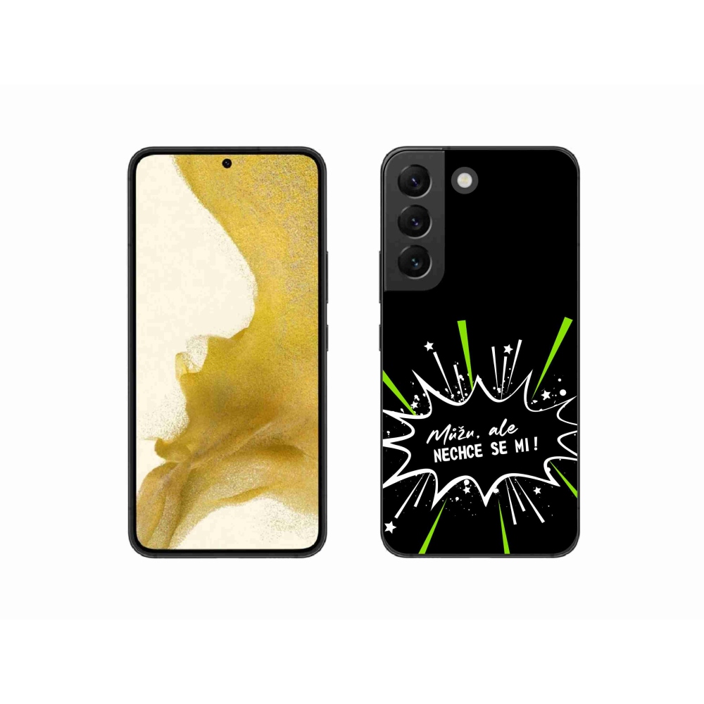 Gél borító mmCase Samsung Galaxy S22 5G - vicces szöveg 11 fekete háttér