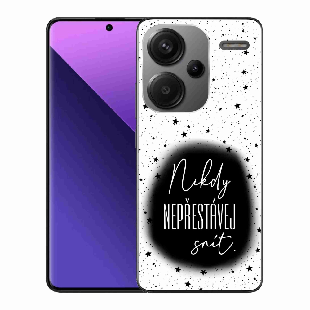 Gél borítás mmCase a Xiaomi Redmi Note 13 Pro+ 5G - idézet 1 fekete és fehér háttérrel