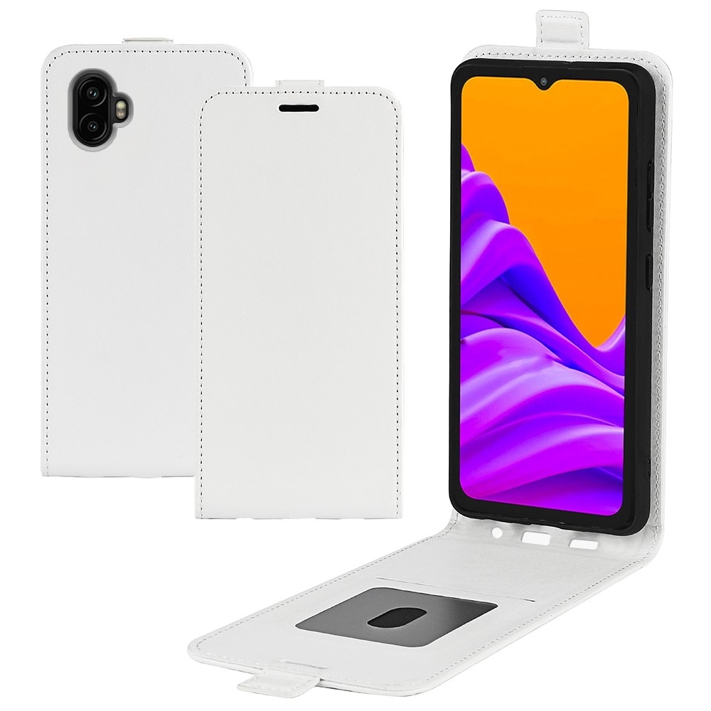 Függőleges könyvtáska Samsung Galaxy Xcover 7 Pro készülékhez - fehér