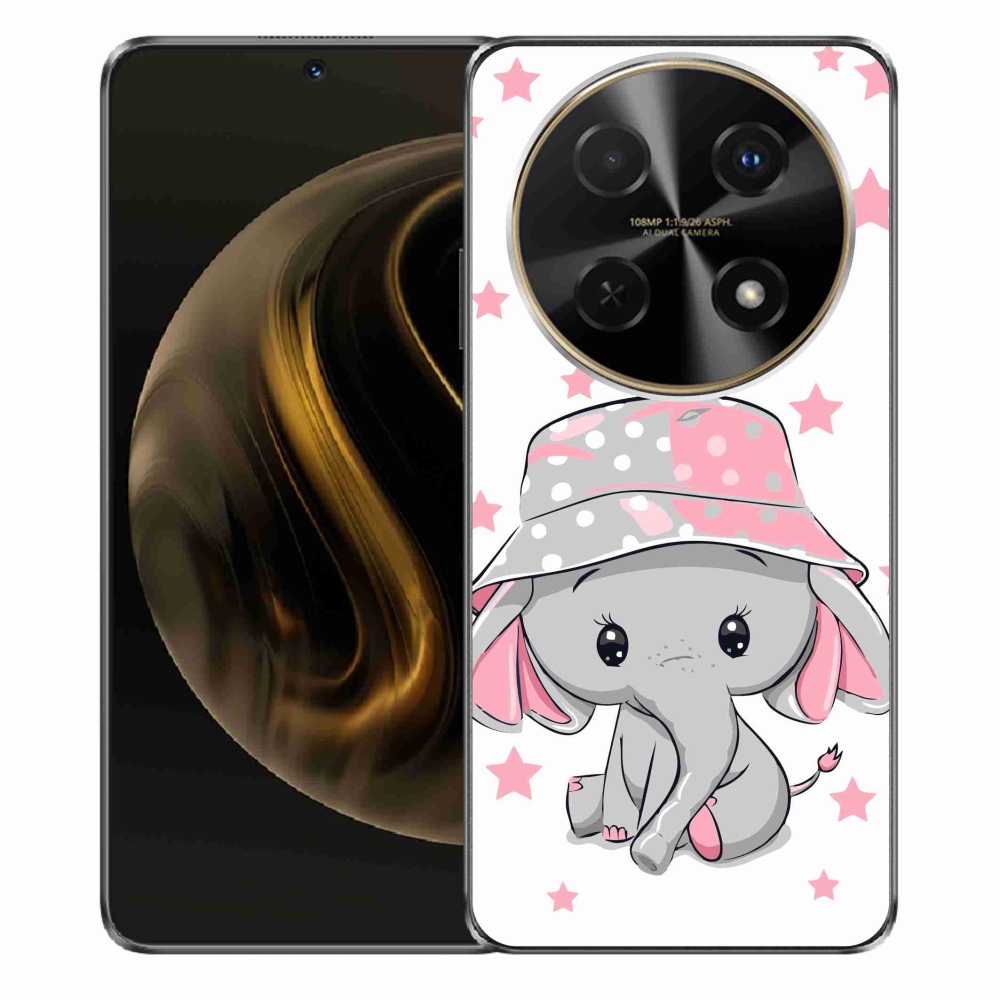 Gél borítás mmCase a Huawei Nova 12i készülékhez - rózsaszín elefánt