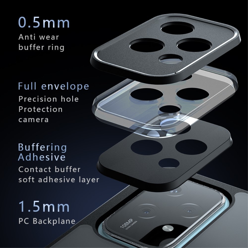 Gélkeretes tok fix hátlappal a Honor 200 Lite 5G számára - fekete