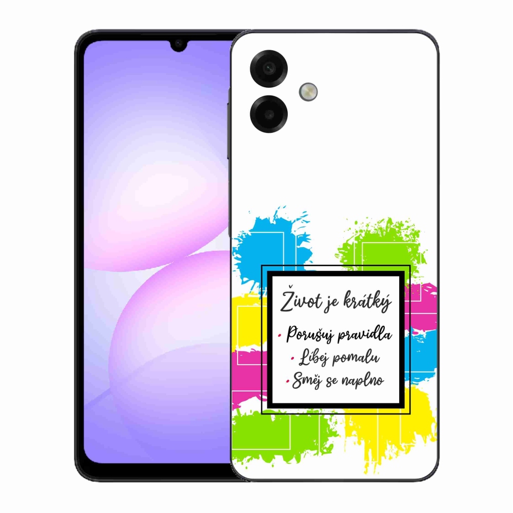 Gél borítás mmCase Samsung Galaxy A07 4G - idézet 5 fehér háttér