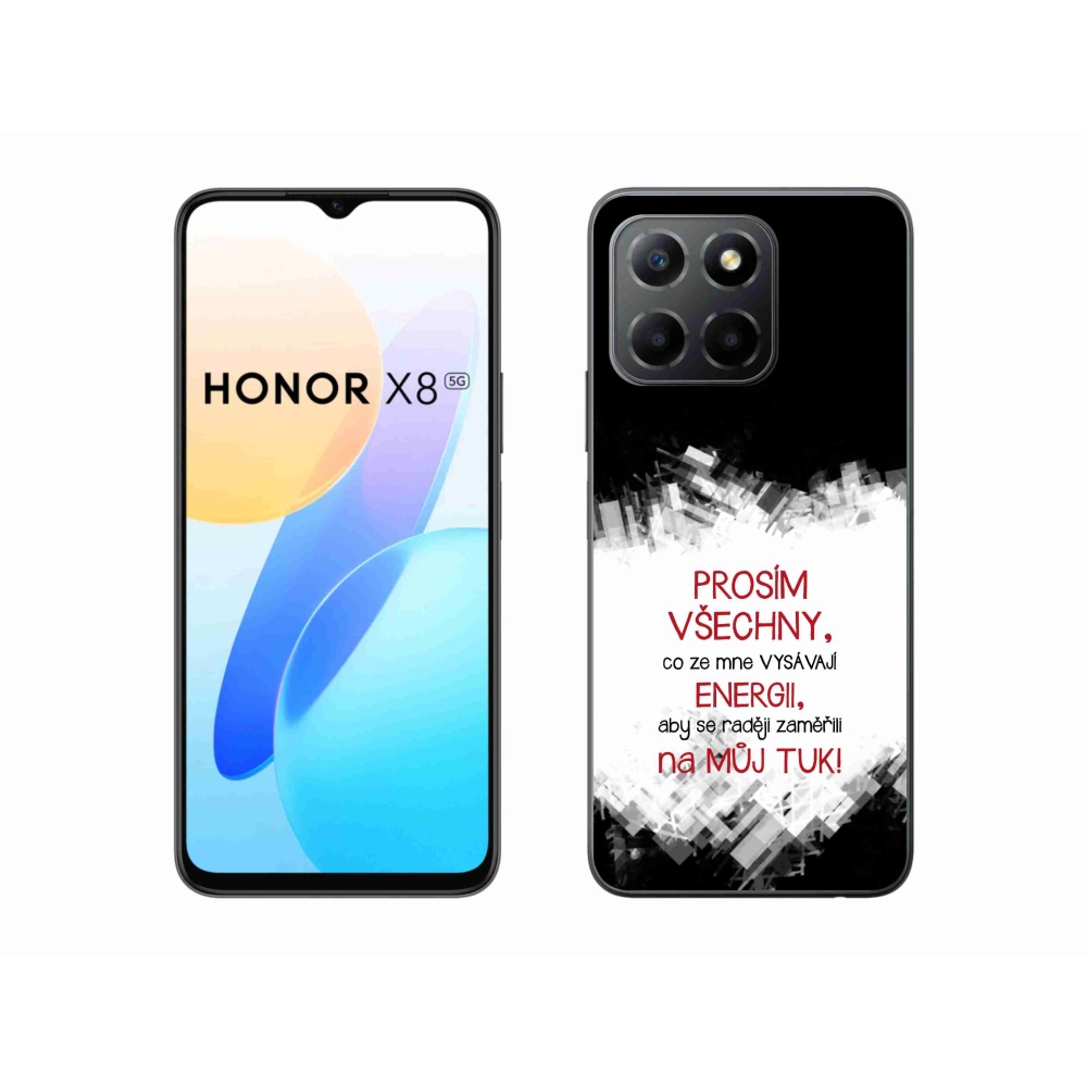 Gél borító mmCase a Honor X8 5G/Honor 70 Lite 5G készülékhez - vicces szöveg 1 piros