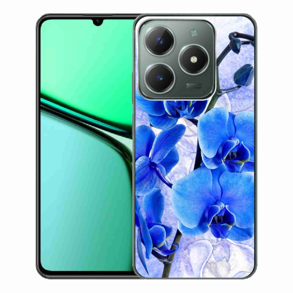 Zselés borító mmCase a Realme C61 készülékhez - kék virágok