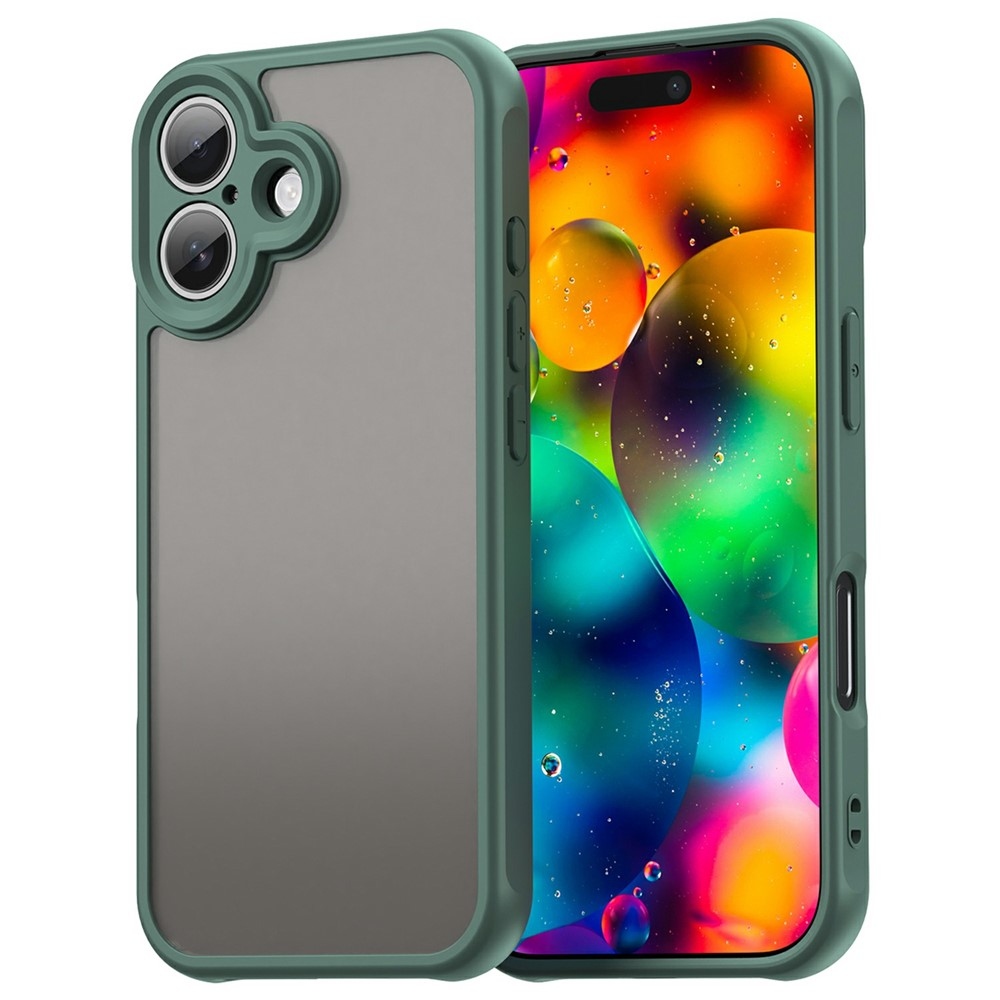 Gél tok fix hátlappal iPhone 17 készülékhez - zöld