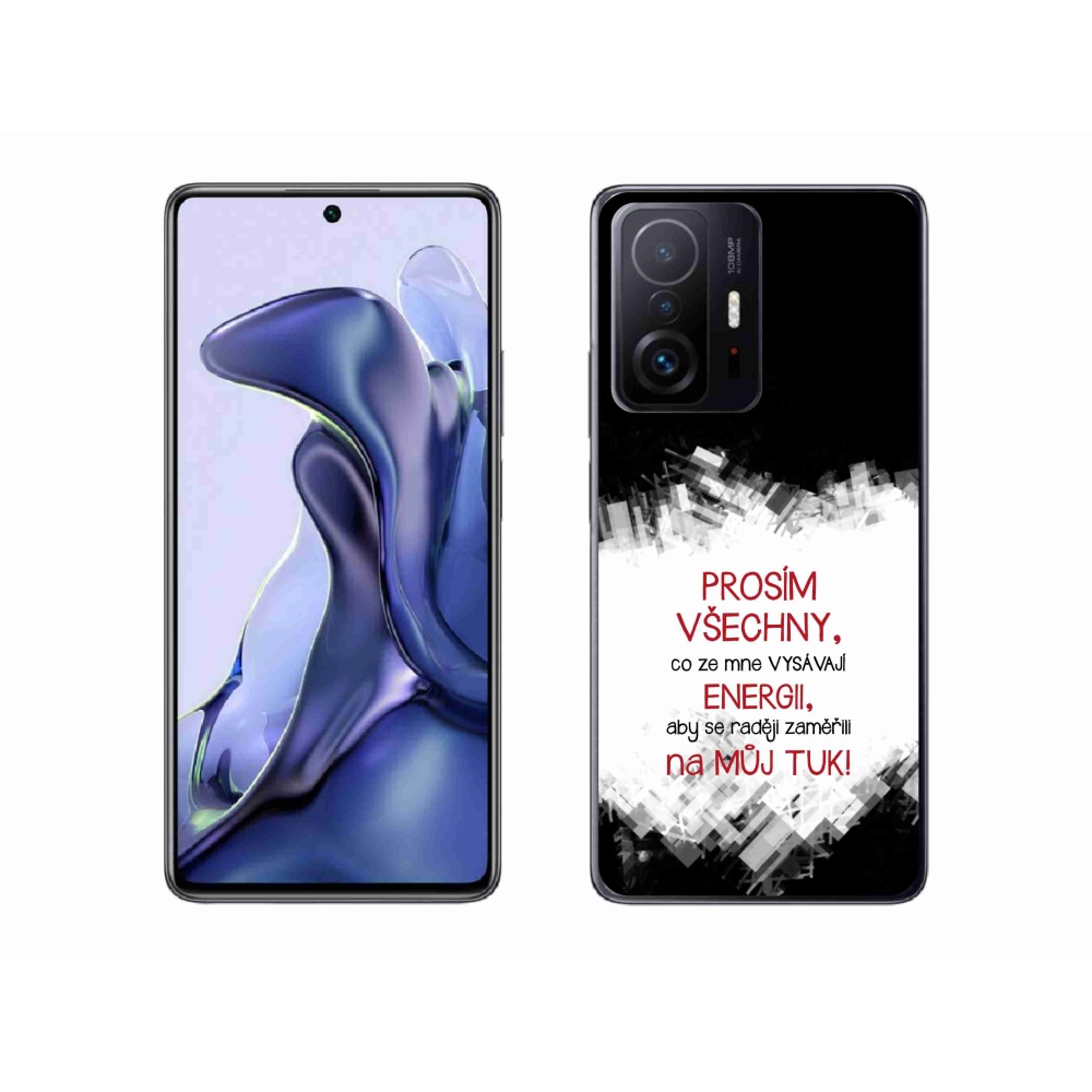 Gél borító mmCase a Xiaomi 11T-hez - vicces szöveg 1 piros