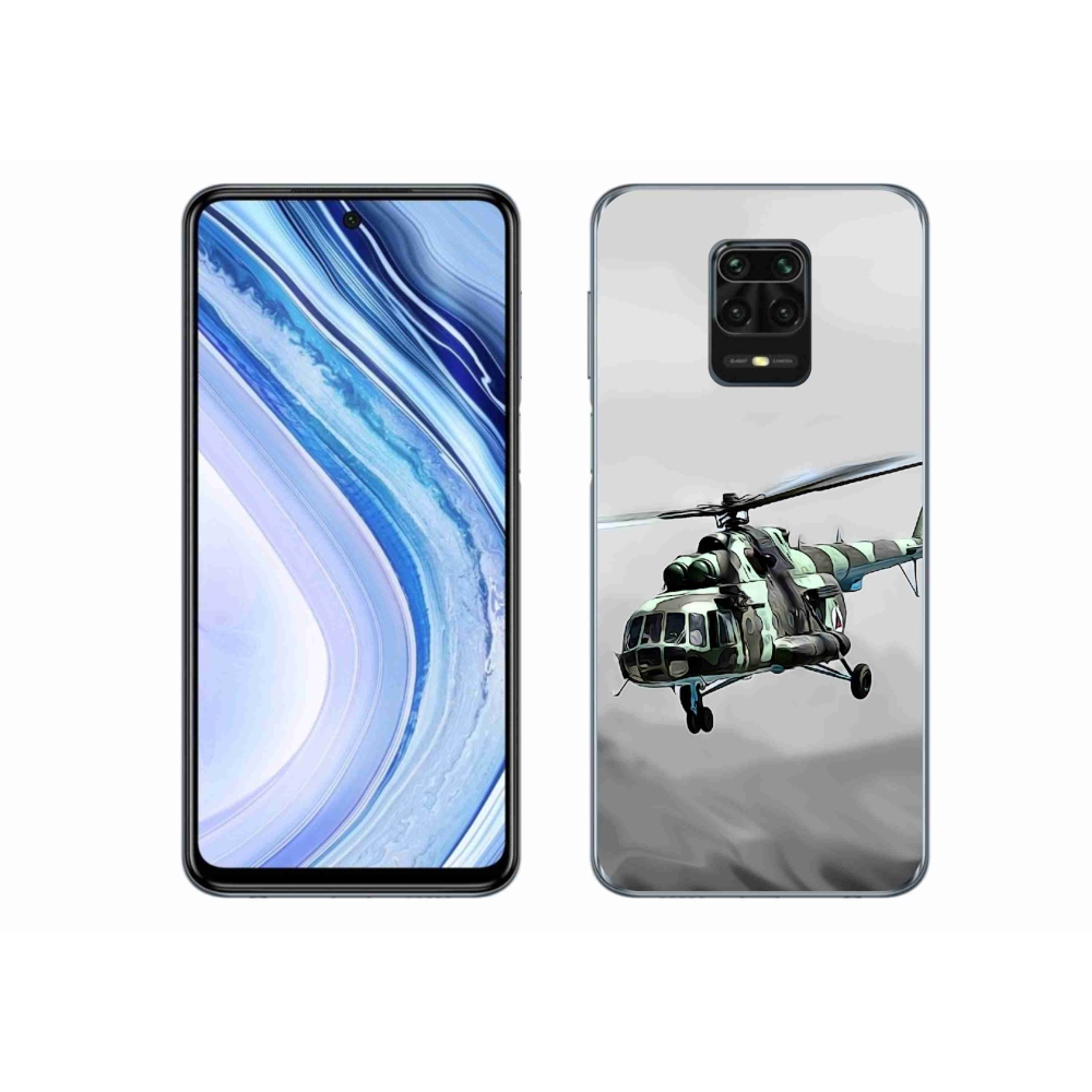 Gél borítás mmCase a Xiaomi Redmi Note 9 Pro számára - katonai helikopter
