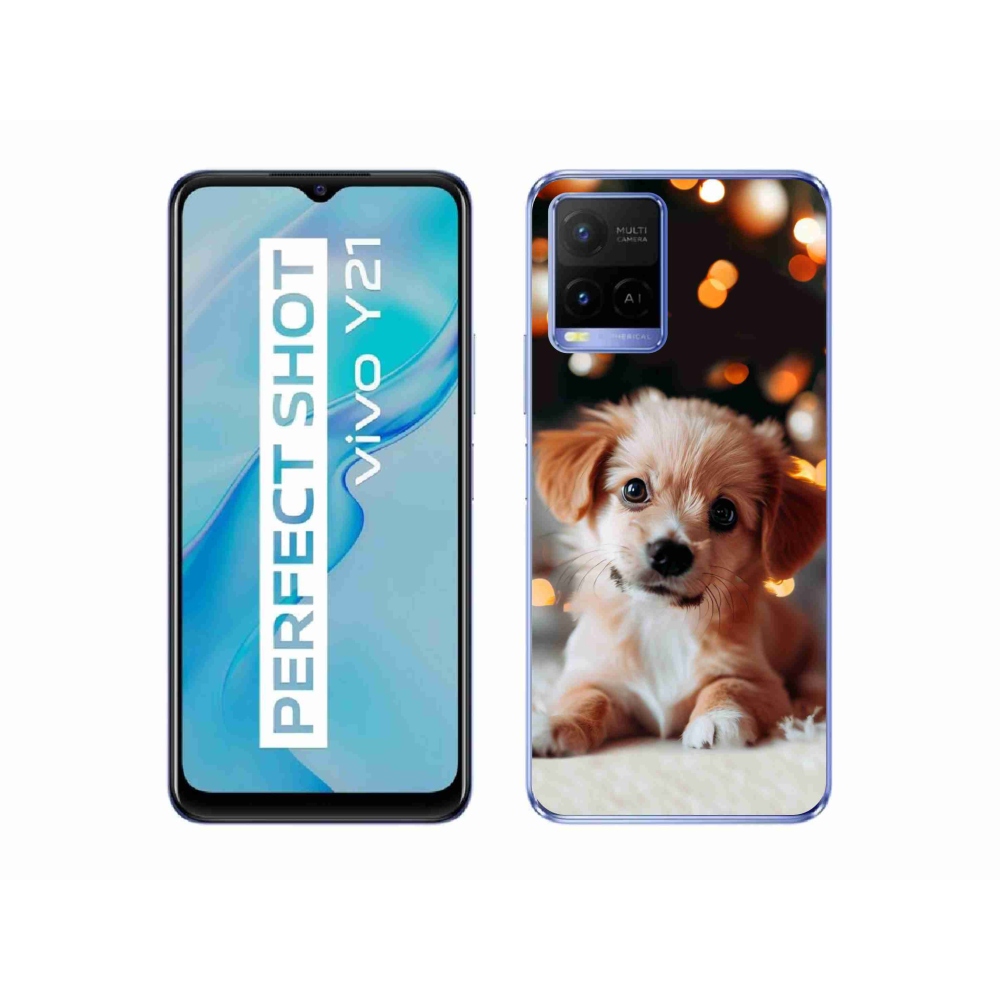Zselés borító mmCase a Vivo Y21/Y21s/Y33s/Y33s készülékhez - kölyökkutyakölyök