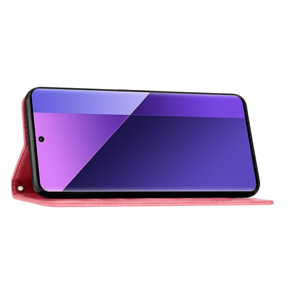 Virágok könyv tok Xiaomi 15 - rózsaszín