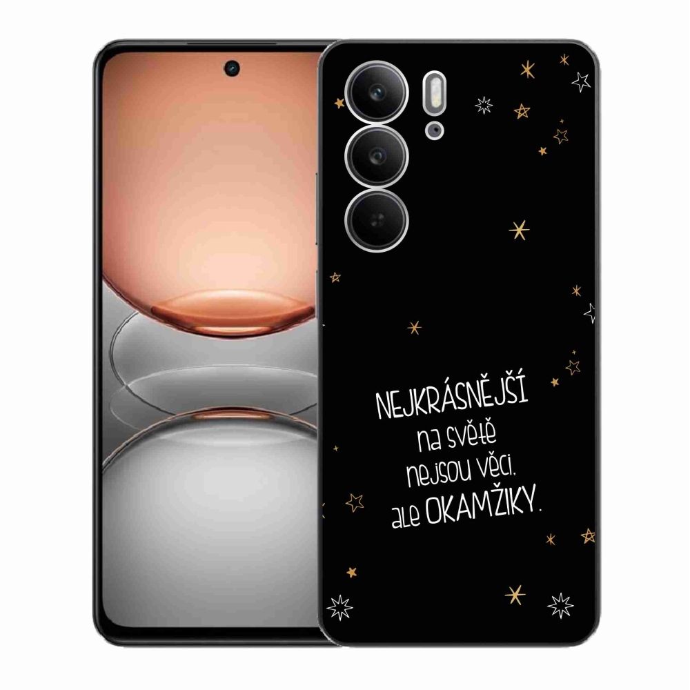 Gél borító mmCase a Realme C75 készülékhez - idézet 4 fekete háttér