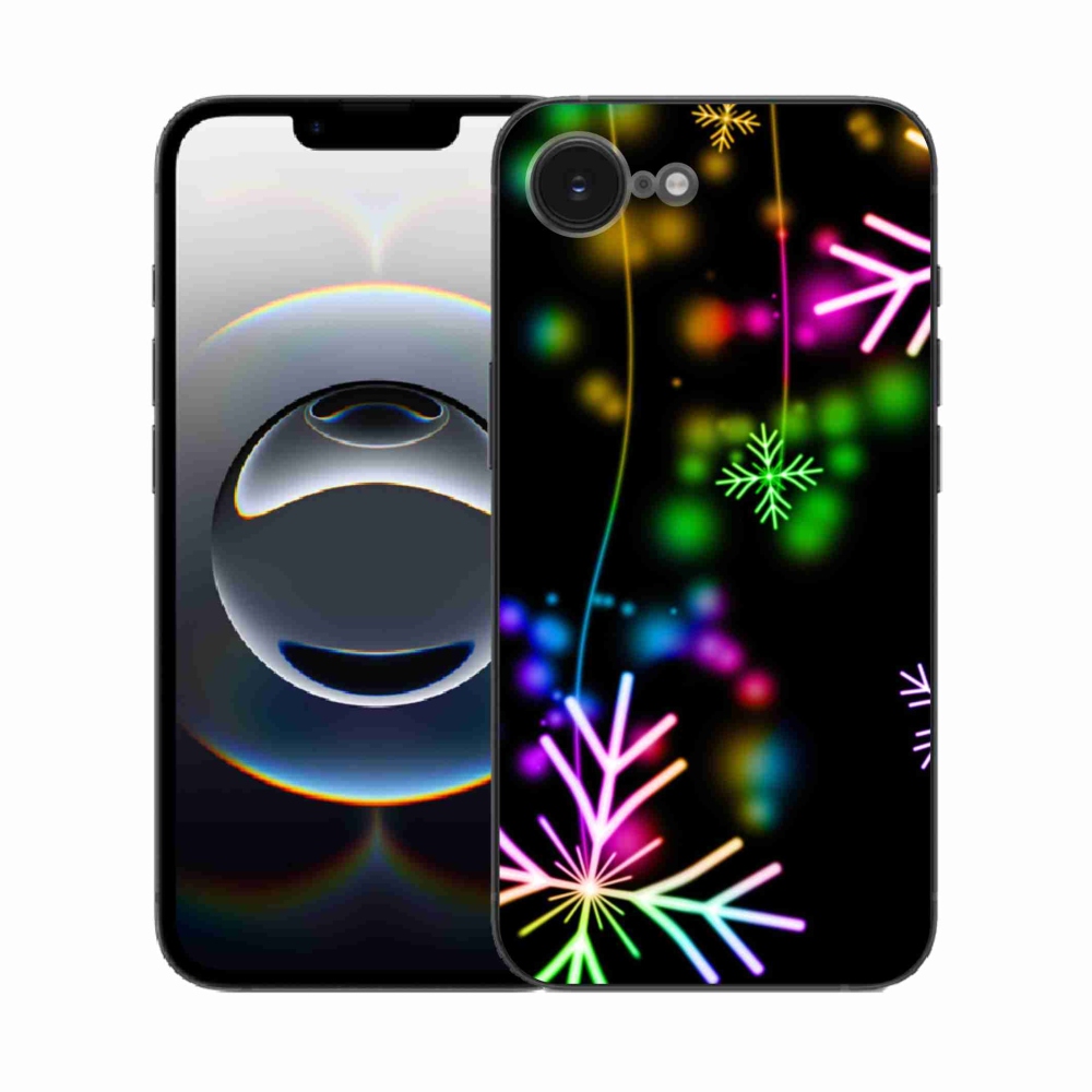 Zselés borítás mmCase iPhone 16e készülékhez - színes pelyhekkel