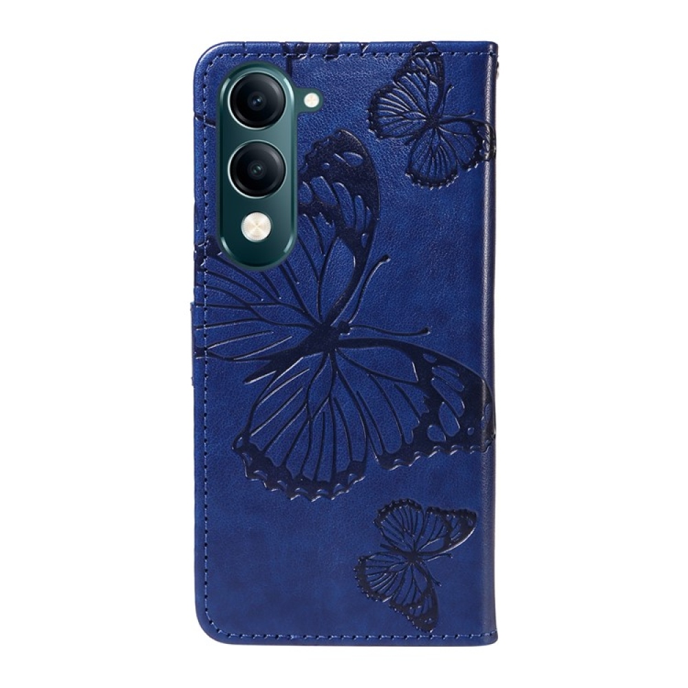 Nagy pillangó könyv tok a Vivo Y29s 5G-hez - kék