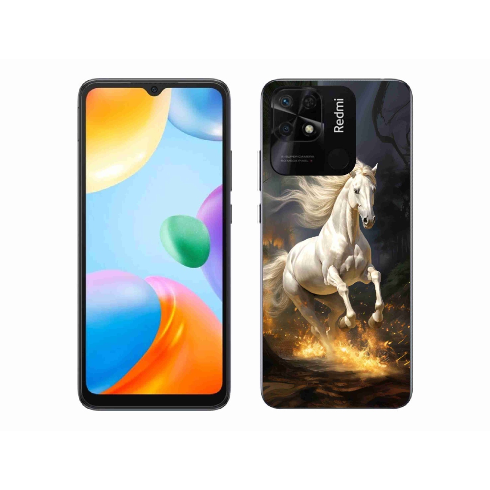 Gél borítás mmCase a Xiaomi Redmi 10C-hez - fehér ló 2