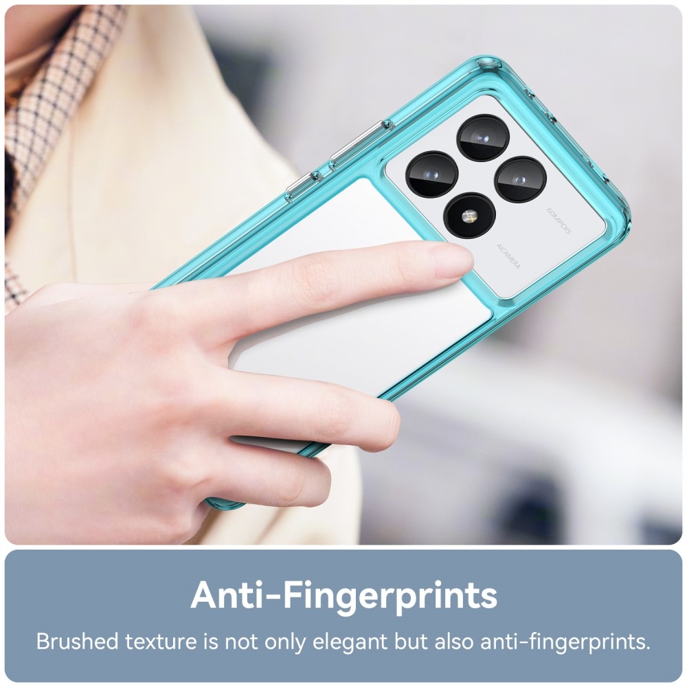 Gél tok fix hátlappal Xiaomi Poco X6 Pro 5G - világoskék