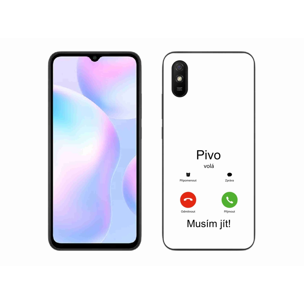 Gél borító mmCase a Xiaomi Redmi 9AT - sör hívja fehér háttérrel