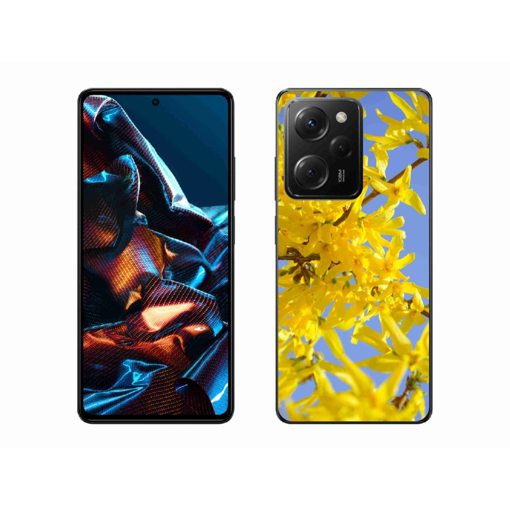 Gél borítás mmCase a Xiaomi Poco X5 Pro 5G számára - sárga virágok