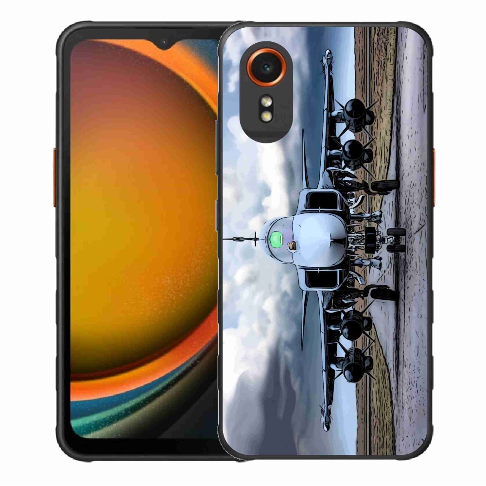 Gél borítás mmCase Samsung Galaxy Xcover 7 - katonai repülőgépekhez