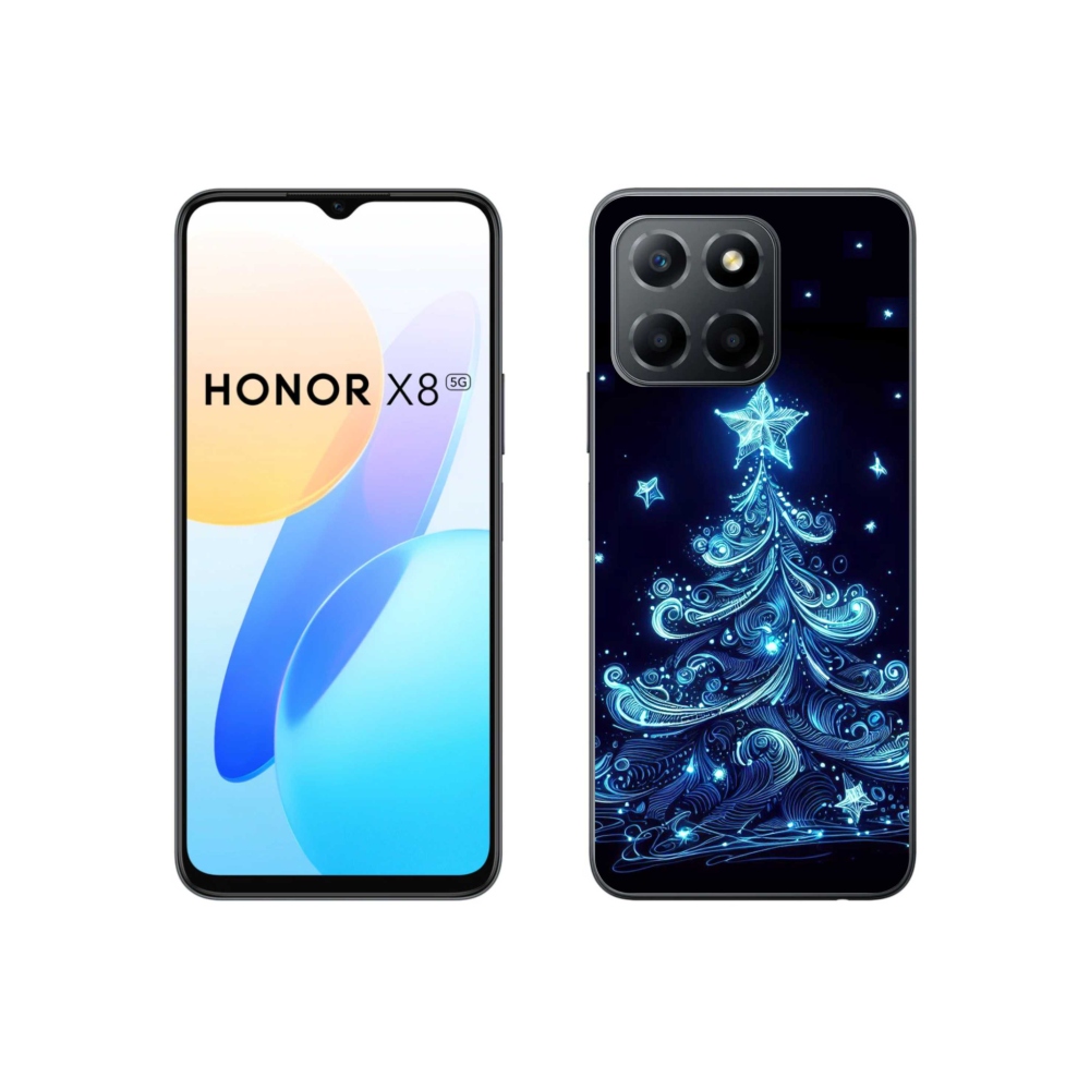 Gél borítás mmCase a Honor X8 5G/70 Lite 5G számára - neon karácsonyfa 4