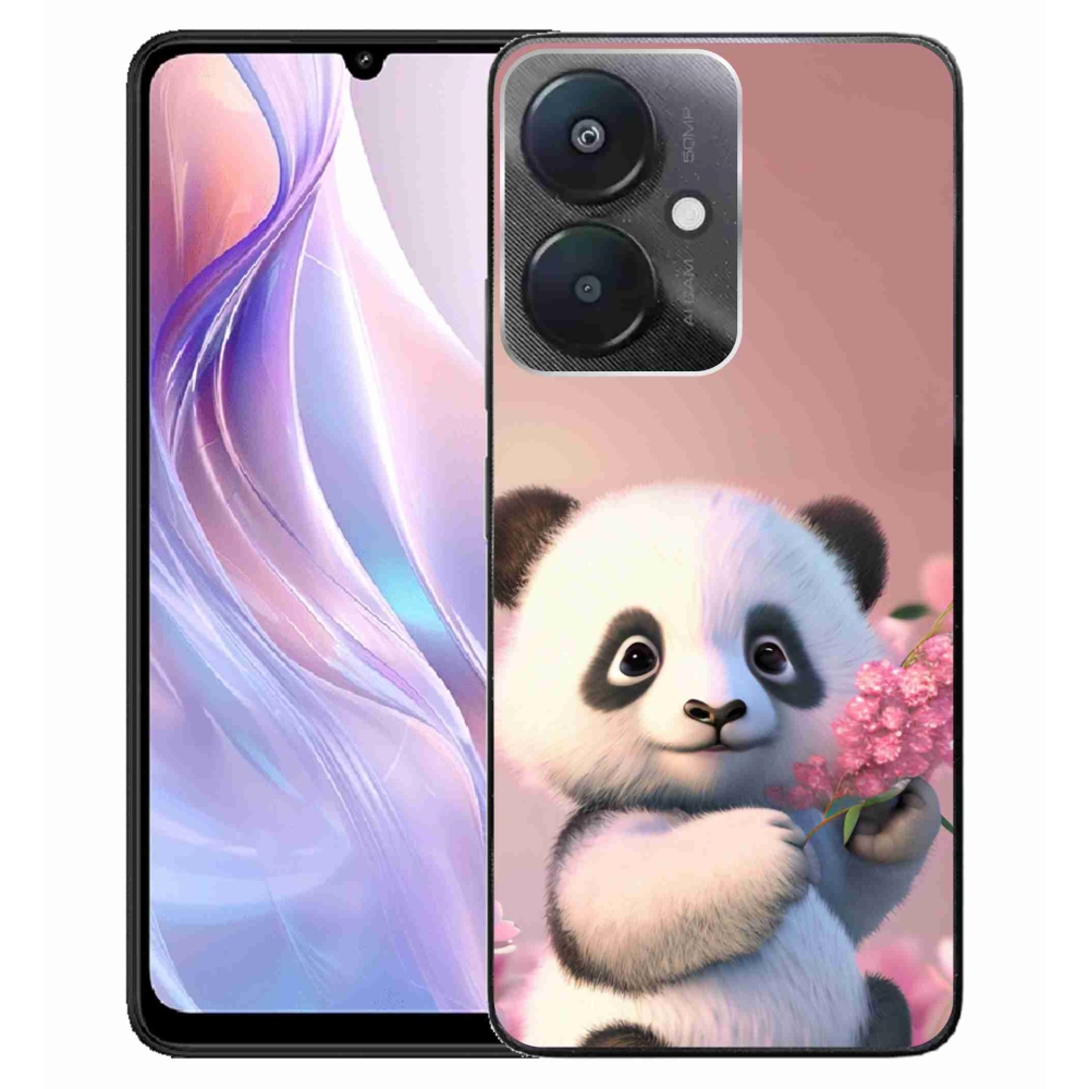 Gél borító mmCase a Xiaomi Redmi 13C 5G számára - aranyos panda