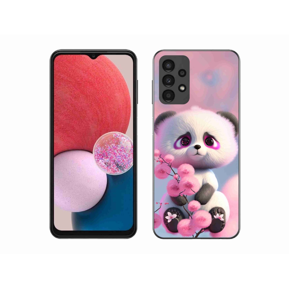 Gél borítás mmCase Samsung Galaxy A13 4G - aranyos panda 1