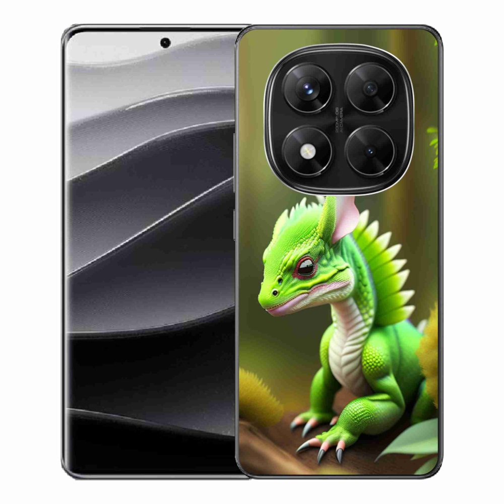 Gél borítás mmCase a Xiaomi Redmi Note 14 Pro 5G/Poco X7 5G számára - zöld sárkány