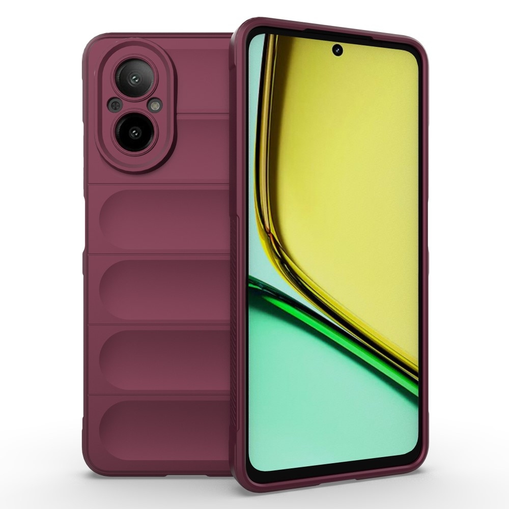 Rugg tartós zselés mobiltelefon borítás Realme C67 - bordó